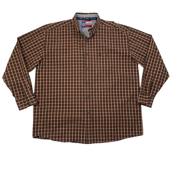 Wrangler George Mens XXL Brown Cowboy Cut Plaid George Strait Cowboy Collection - Picture 1 of 10